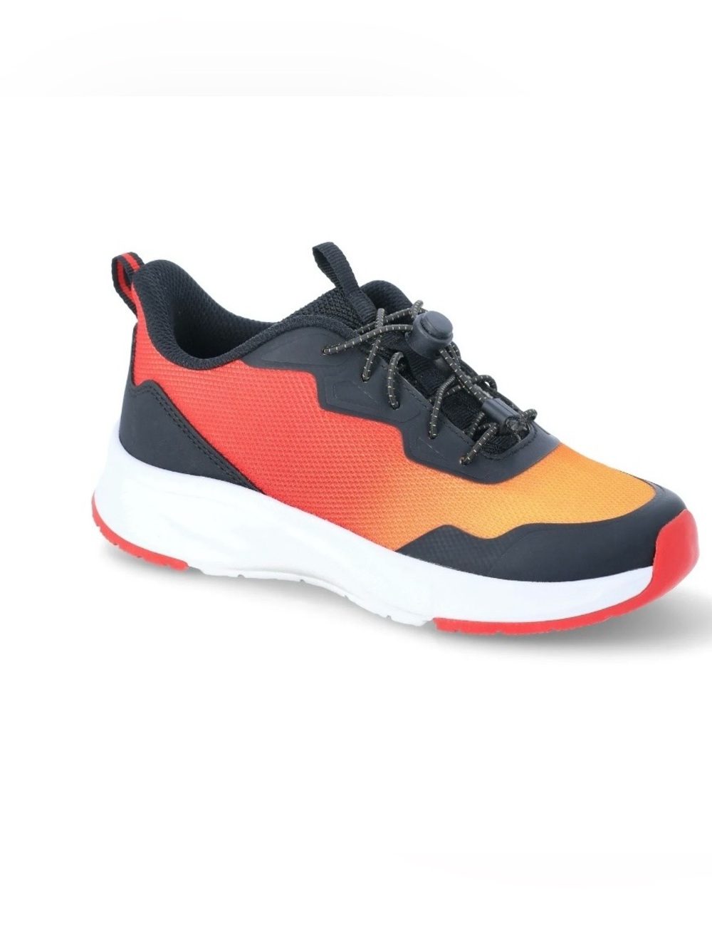 Athletic Works Gradient Orange-Red Kids Bungee Mesh Jogger Sneakers Size 1- 4- 5